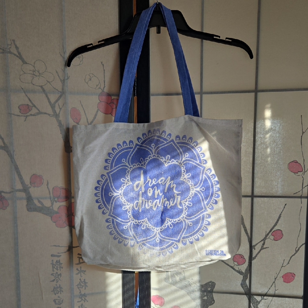 Cotton On Dream on dreamer Canvas WhiteTote Bag